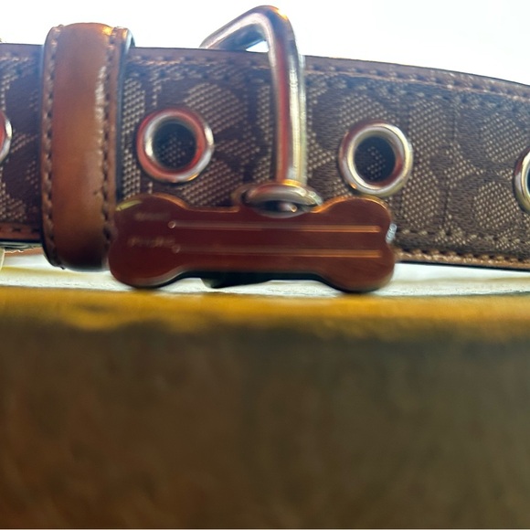 NWOT Coach leather/iconic logo vintage dog collar - Picture 7 of 7